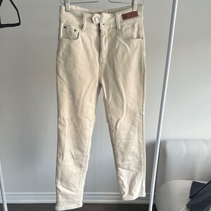 Cream Straight Leg Pants